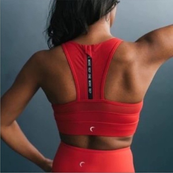 ZIYA ALL STAR High Impact Active Red Mesh Zip BRA Large L - Picture 1 of 11